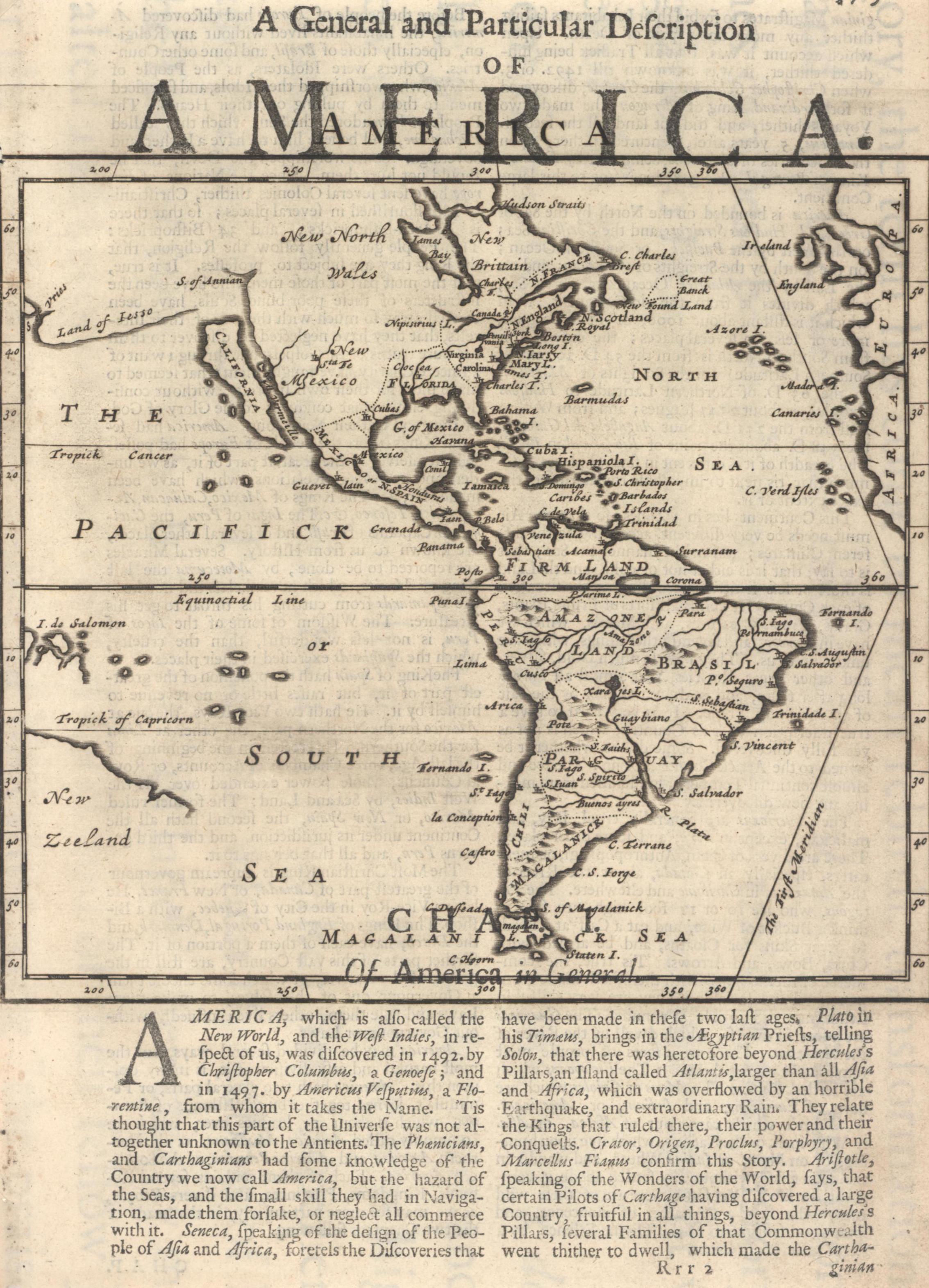 1701 Western Hemisphere Map with California as an Island - Print by Unknown