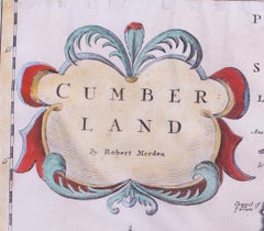 Mappa del XVII secolo del Cumberland, Regno Unito, di Robert Morden