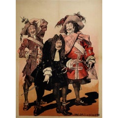 1886 lithographic poster for Le Bossu at the Théâtre de la Gaîté