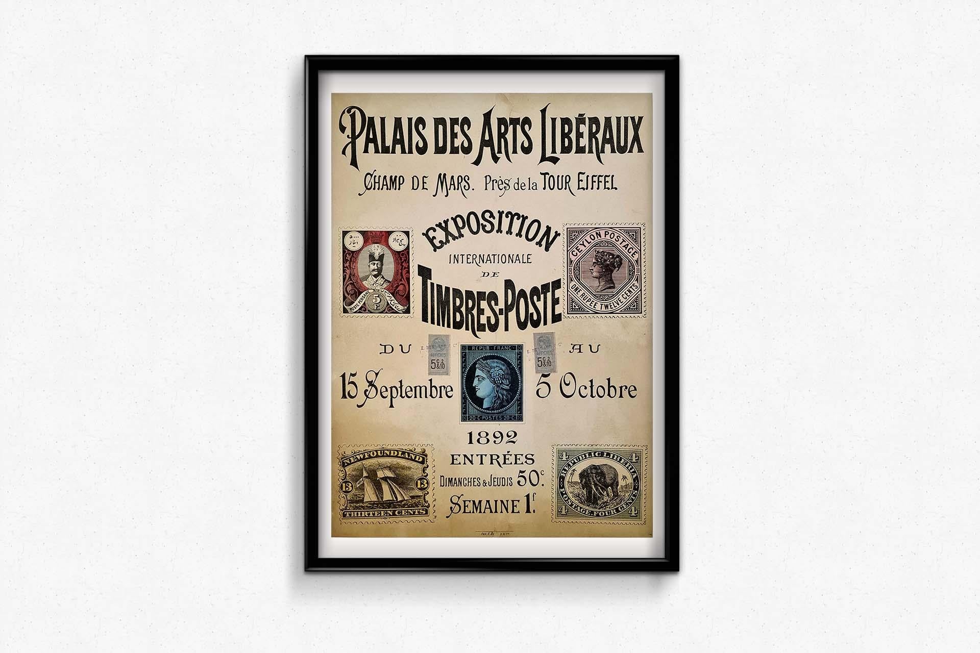 The 1892 Exposition Internationale Timbres-Poste poster, an enduring masterpiece, encapsulates the elegance and artistic sensibilities of its time. Created in an era marked by innovation and global exchange, this poster remains a symbol of the