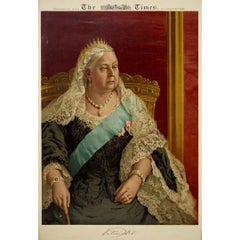 1897 original poster The Times newspaper Queen Victoria’s Diamond Jubilee