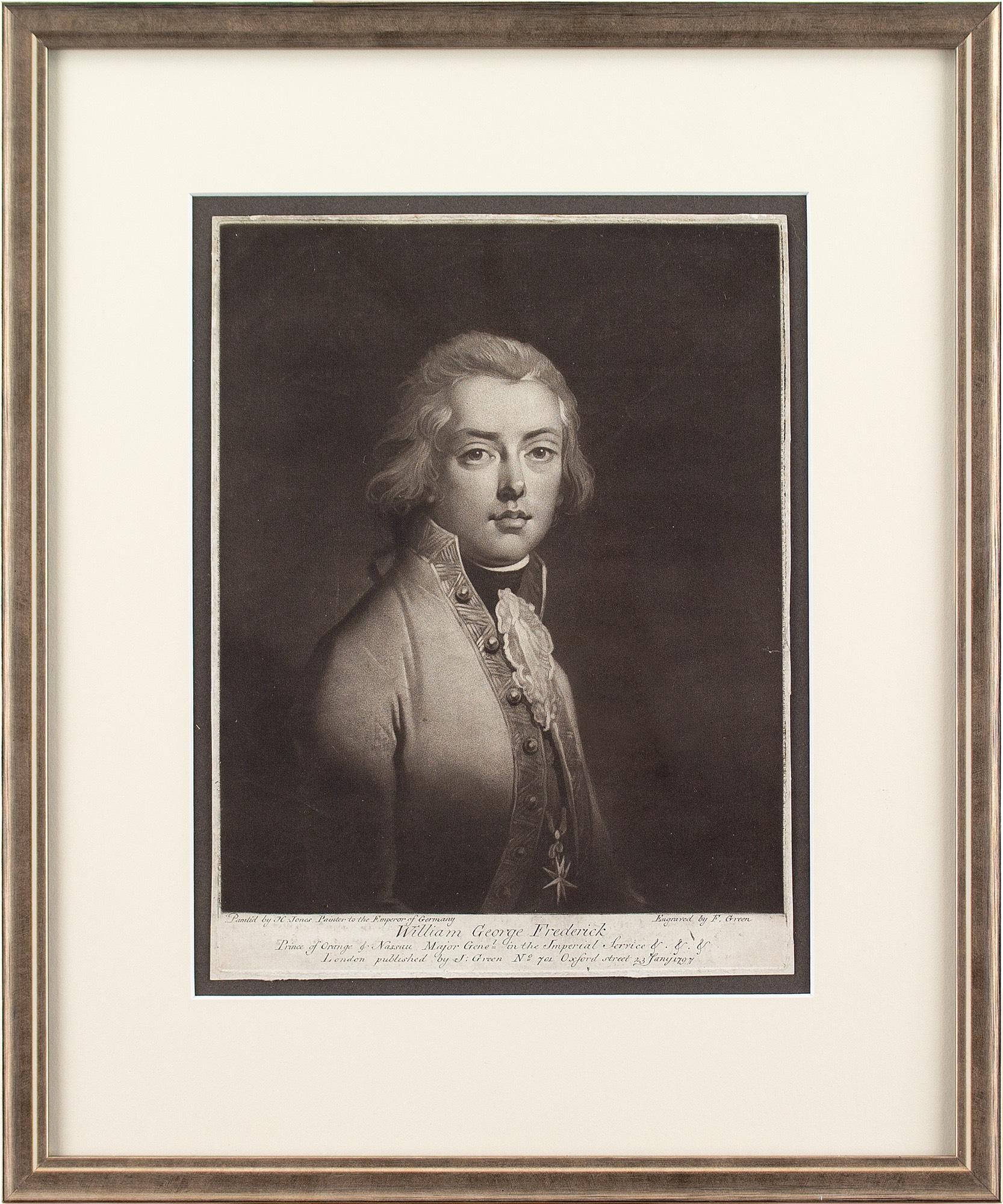 Unknown Portrait Print - 18th-Century Engraving, William George Frederick, Prince of Orange-Nassau