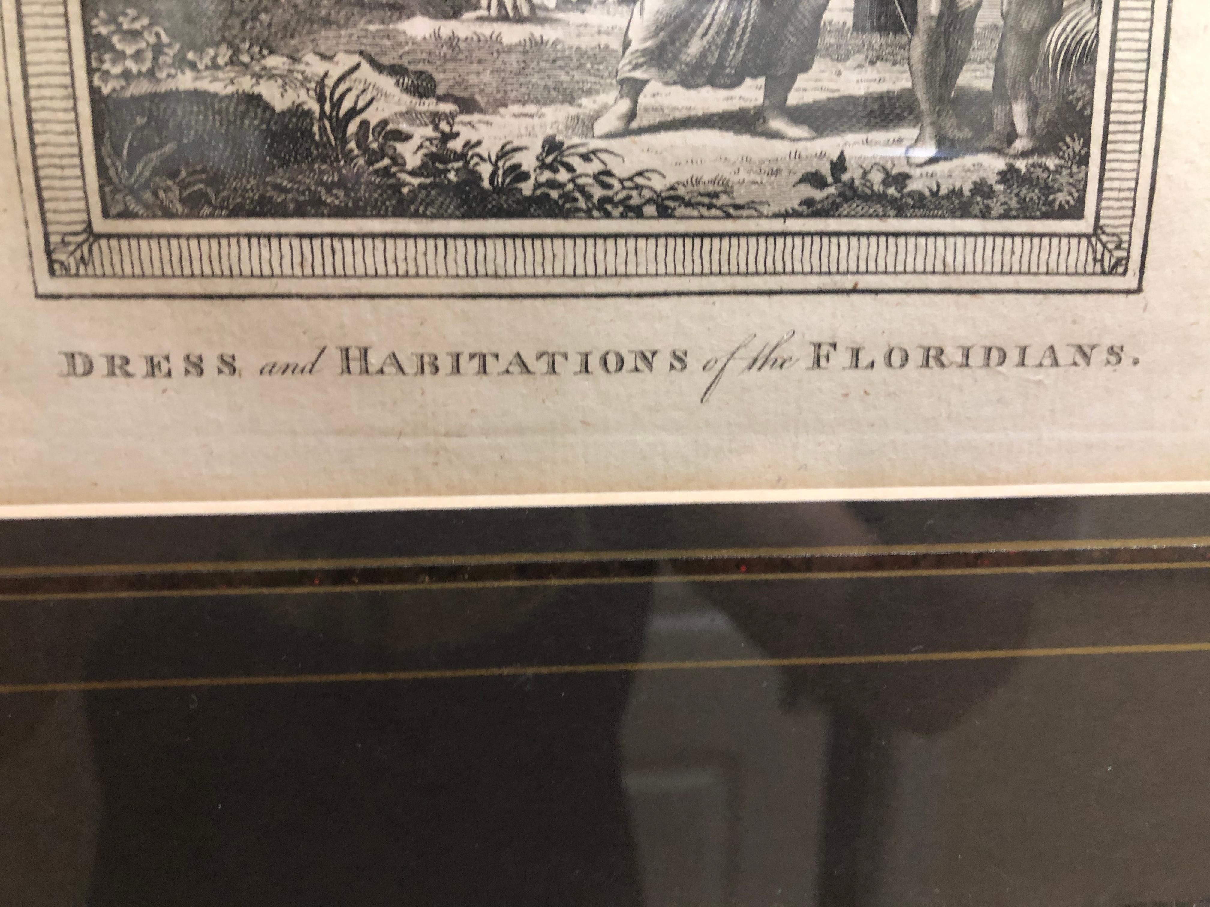 18th Century Native Floridians Etching - Realist Print by Unknown