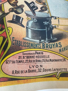 1900 "Chapellerie, Hutmanufaktur" Lithographie