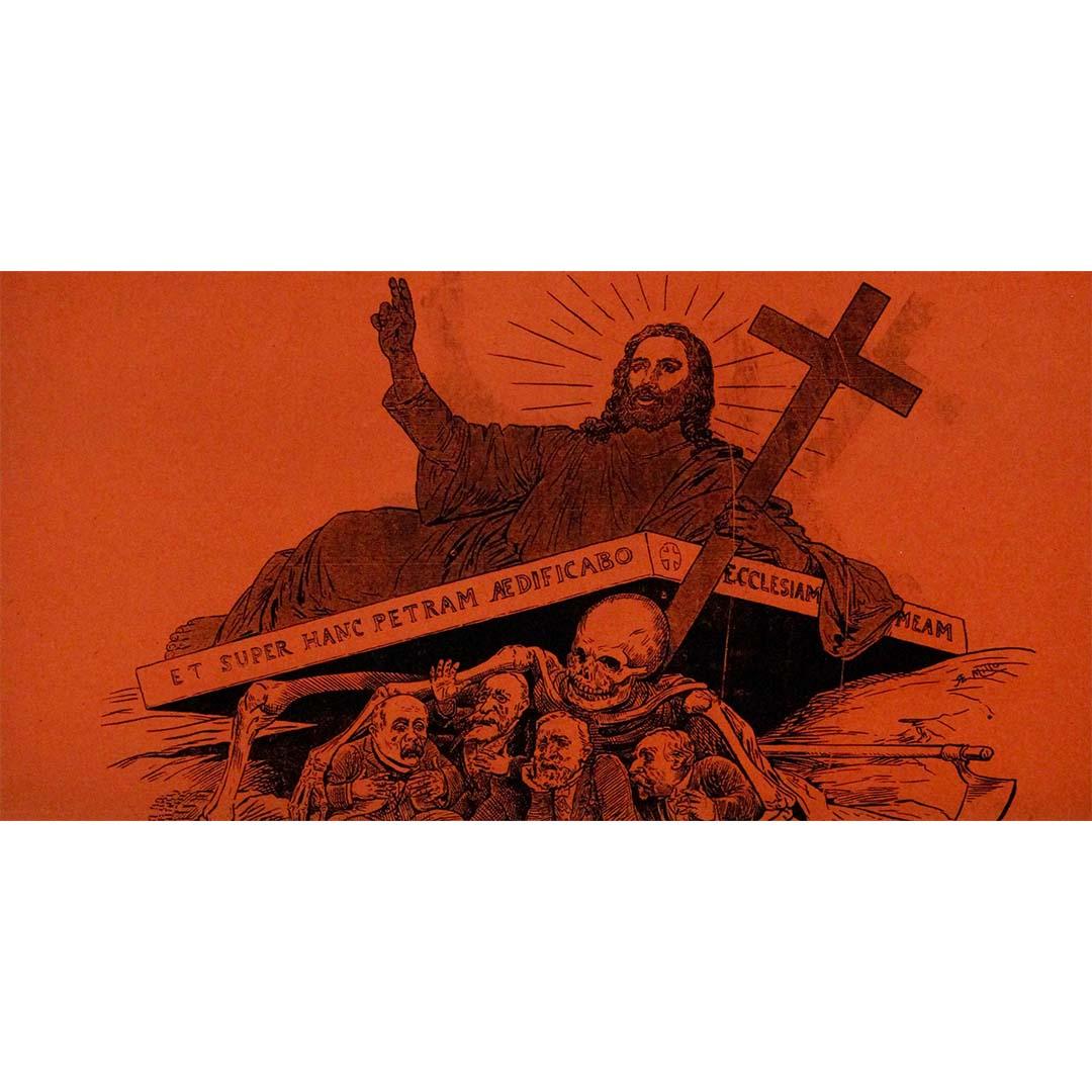 1908 poster Le Crime National - the Separation of Church and State For Sale 1