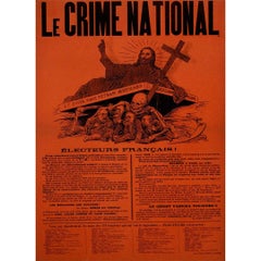 1908 Plakat Le Crime National - die Trennung von Kirche und Staat