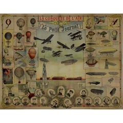 Originalplakat „The Conquest of the Air“ von 1909, veröffentlicht von Le Petit Journal
