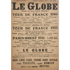 1911 original poster for La Bicyclette - Le Globe - early 20th-century cycling