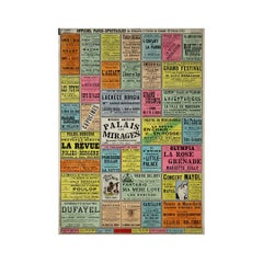 1912 poster -  Officiel Paris-Spectacles 6 année - Folies-Bergère, the Olympia..