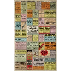 1913 poster Officiel Paris-Spectacles - 7e année - Moulin Rouge, the Olympia...