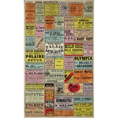 1913 poster Officiel Paris-Spectacles - 7e année - Moulin Rouge, the Olympia...