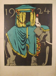 1924, Cartel litografía Art Nouveau de Charles Buckles Falls
