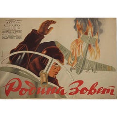 1925 Soviet Film Poster – “Rodina Zovyot” (The Motherland Calls)