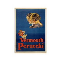 1925 Vermouth Perucchi Original Spanish Art Deco Advertising Poster