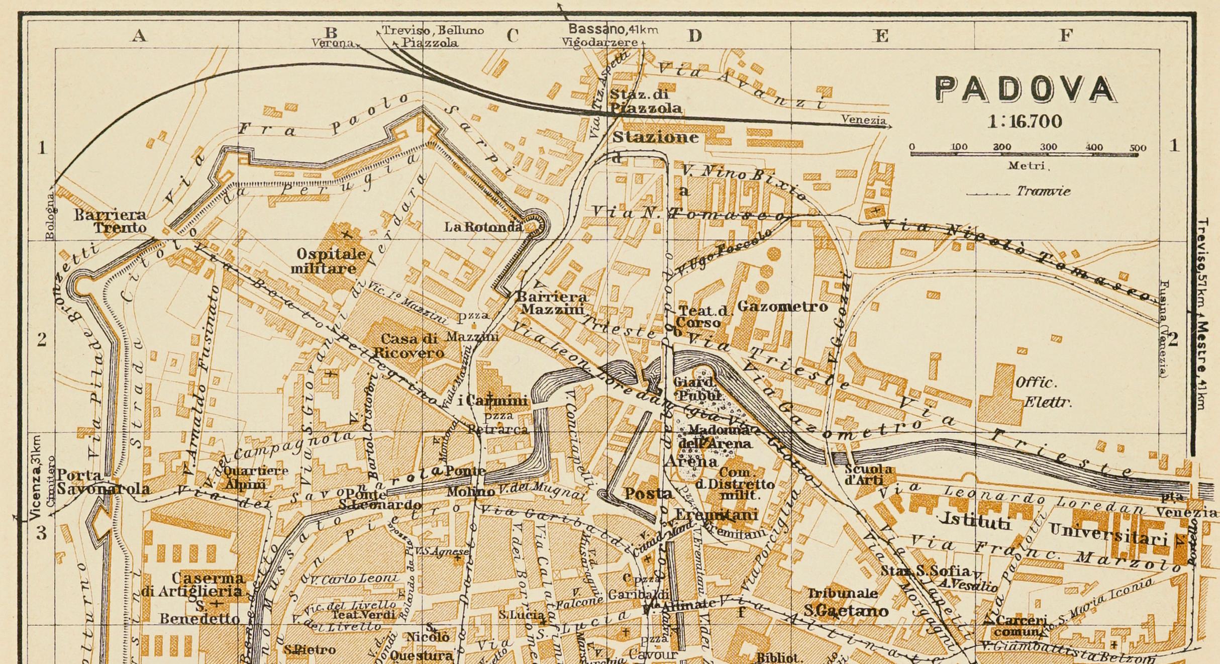 map of padua italy