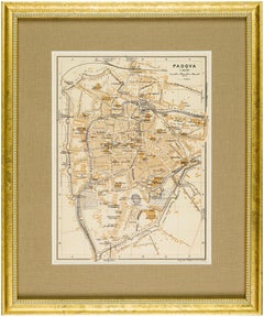 1928 Map of Padova (Padua), Italy