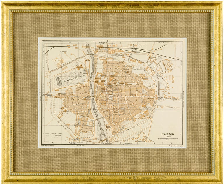 Unknown 1928 Map of Parma, Italy For Sale at 1stDibs