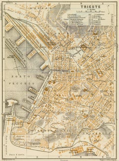 1928 Map of Trieste, Italy