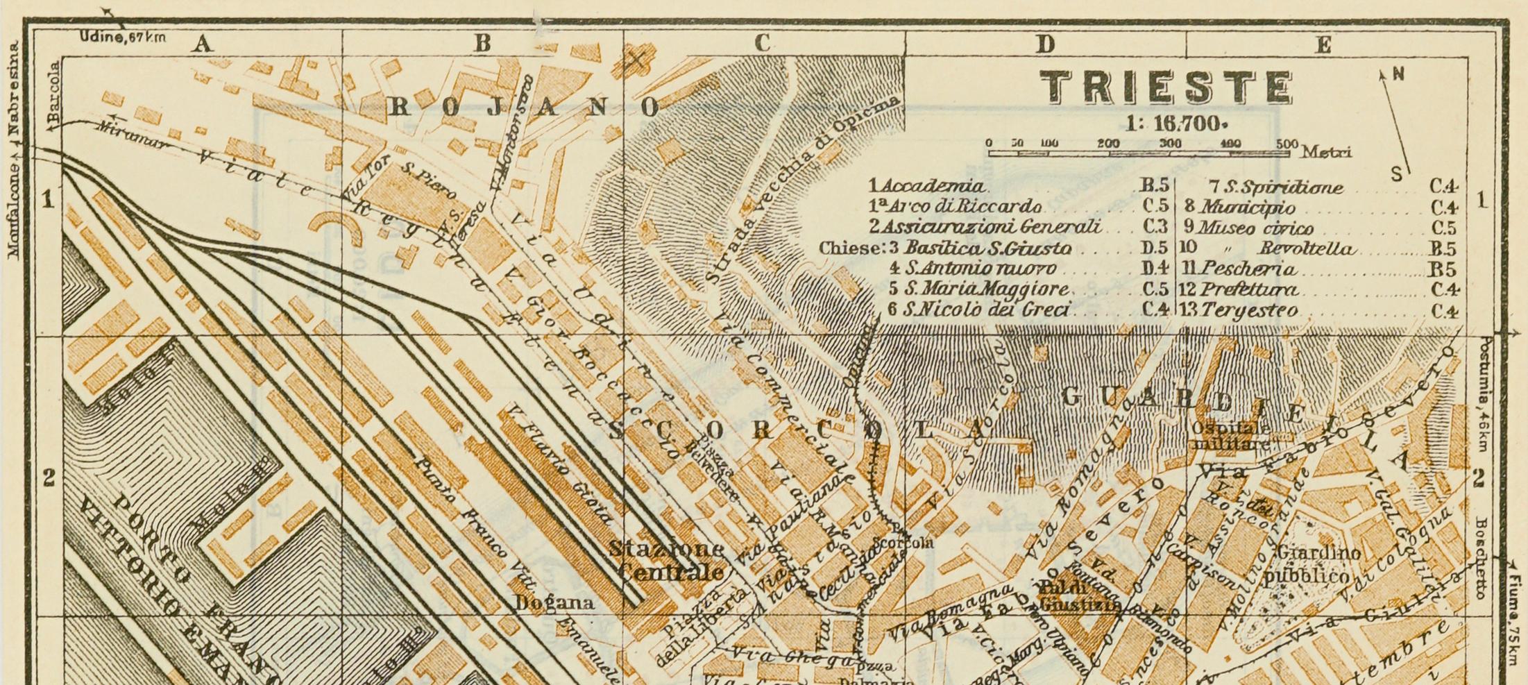 trieste italy map