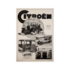 1928 original poster for Citroën la Familiale 10CV