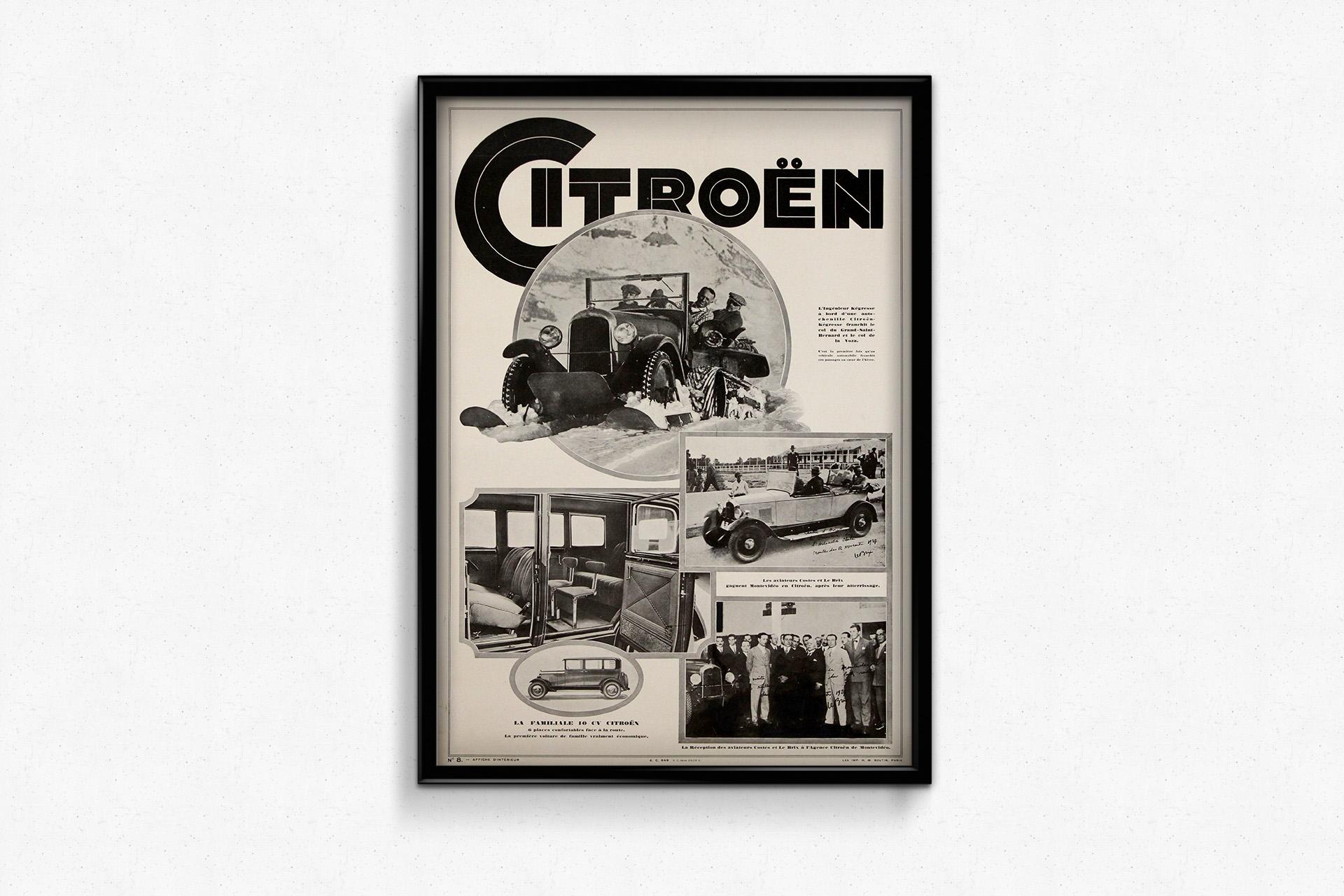 1928 original poster for Citroën la Familiale 10CV For Sale 2