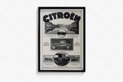 1928 original poster for Citroën promoting "les cabriolets" N. 12