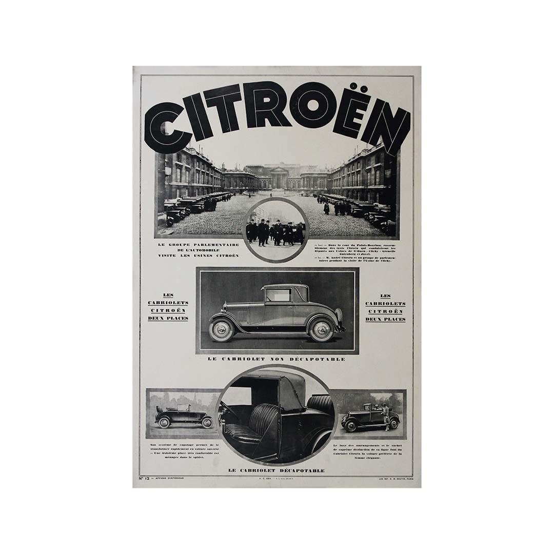1928 original poster for Citroën promoting 