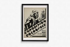 Affiche à l'encre de 1931 pour l'Exposition Coloniale Internationale de Paris