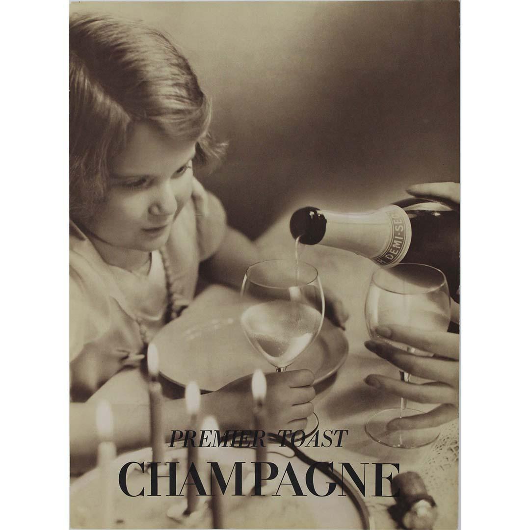 1932 original poster Premier Toast Champagne - Print by Unknown
