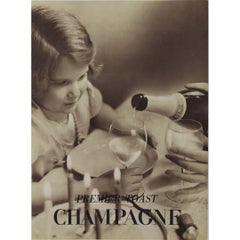 Affiche originale Premier Toast Champagne de 1932