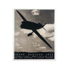 1934 Original aviation poster for The Deutsch Cup