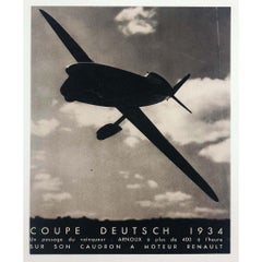 1934 Original aviation poster for The Deutsch Cup