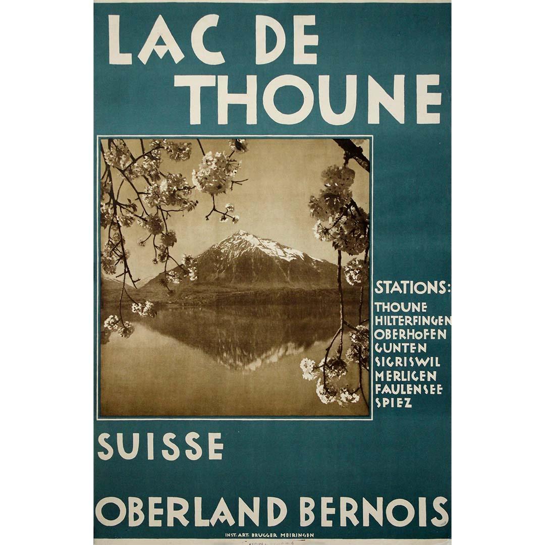 Print Unknown - L
affiche de voyage originale de 1934 invite à découvrir le lac de Thoune