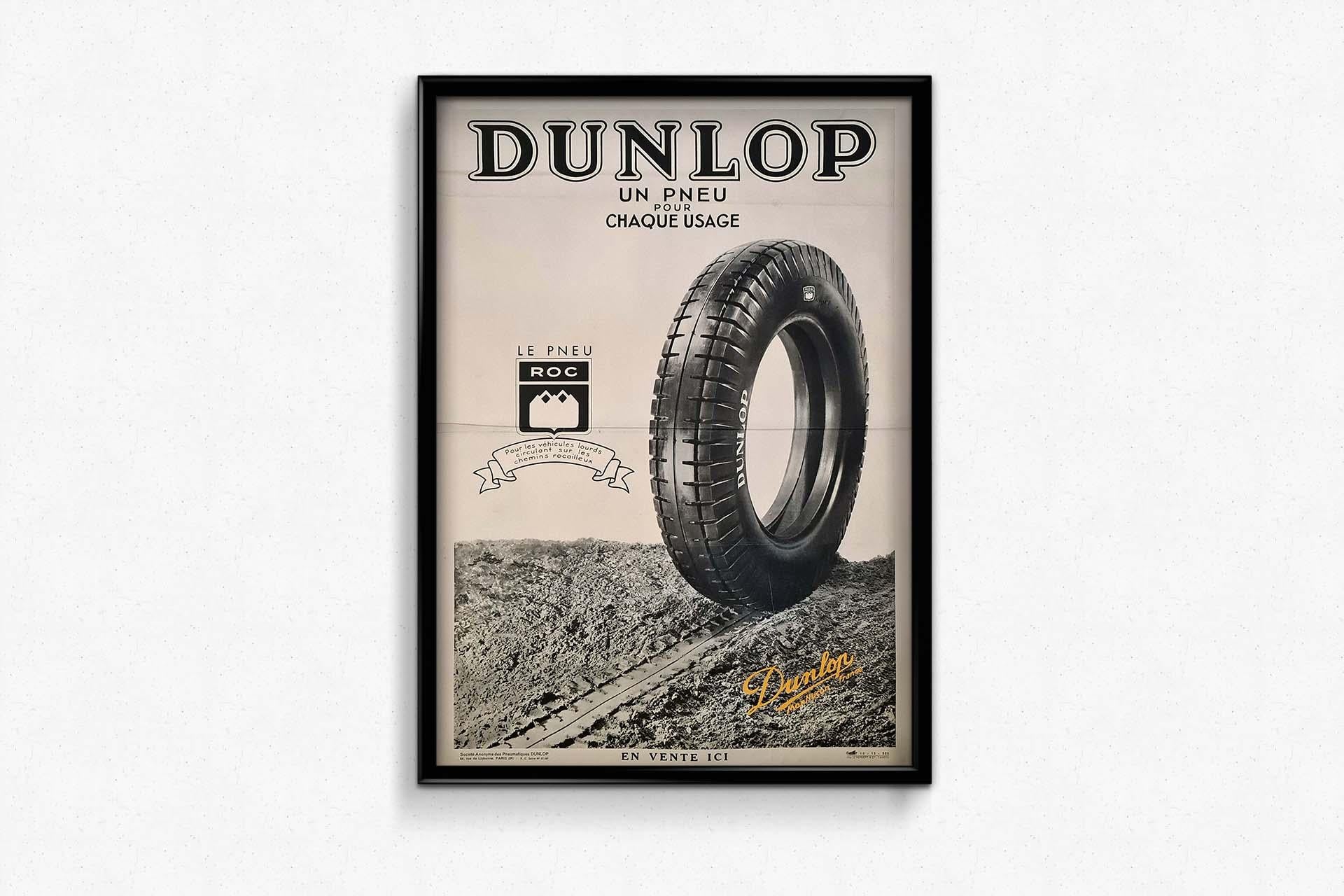 Das Original-Werbeplakat von Dunlop aus dem Jahr 1935 stellt den 