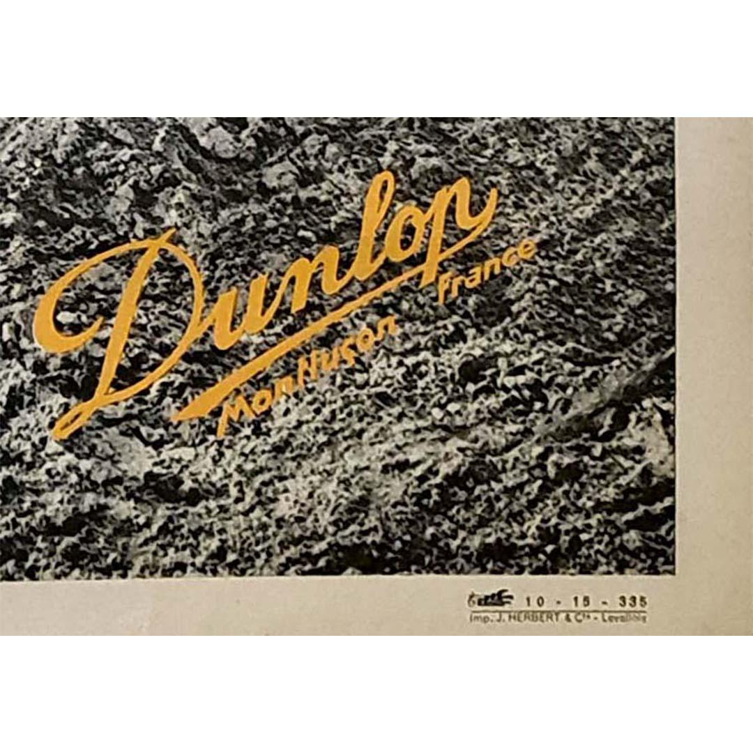 1935 original advertising poster for the Tire Roc Dunlop For Sale 1