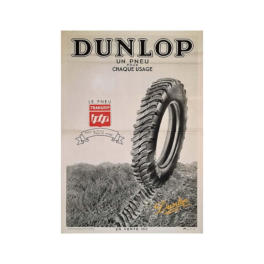 1935 original advertising poster for Tire Dunlop Trakgrip For Sale 2
