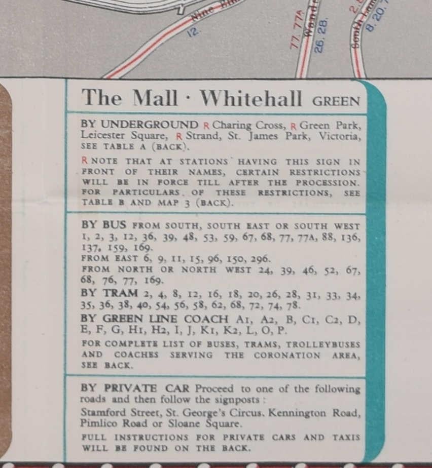 1937 Coronation Map for London Transport For Sale 1