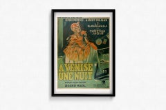 1937 original movie poster for "A Venise une nuit" (One Night in Venice) Cinema