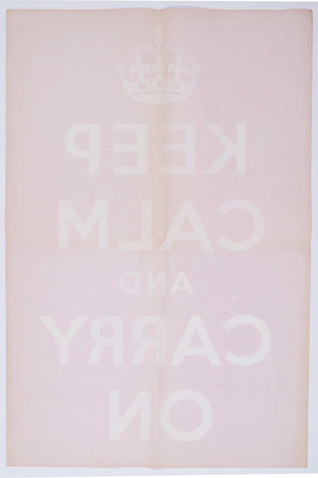 1939 Original Keep Calm and Carry On Poster - Print by Unknown