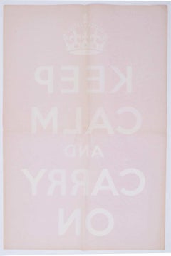 1939 Original Keep Calm and Carry On Poster
