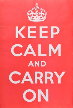 1939 Original Keep Calm and Carry On Poster