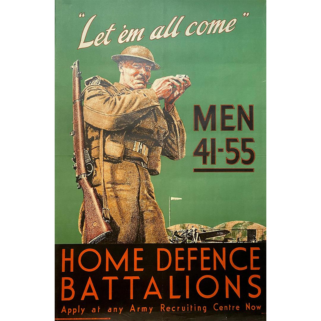 1939 Original poster - Home Defence Battalions - WWII - Print by Unknown