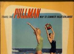 1940 Pullman Company Poster "Travel the Pullman Way to Summer Vacationlands"