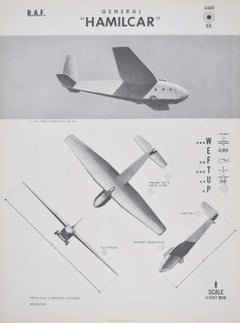 1942 General "HAMILCAR" aeroplane recognition poster World War II Navy