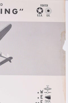 1943 Lockheed P-38 Lightning Air Force WW2 aeroplane recognition poster warbird