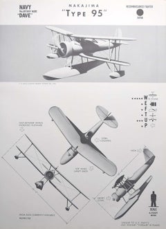 1943 Nakajima „“Type 95“ Japanisches Vermessungsflugzeug-Identifizierungsplakat WW2