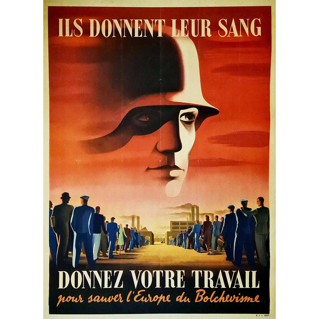 Affiche originale

Propagande - Politique - URSS - Russie

Retour à 1943... La France est occupée par l'Allemagne nazie.

L'état-major nazi a eu beaucoup de mal à soutenir l'effort de guerre dans toute l'Europe. La mise au travail des prisonniers ne
