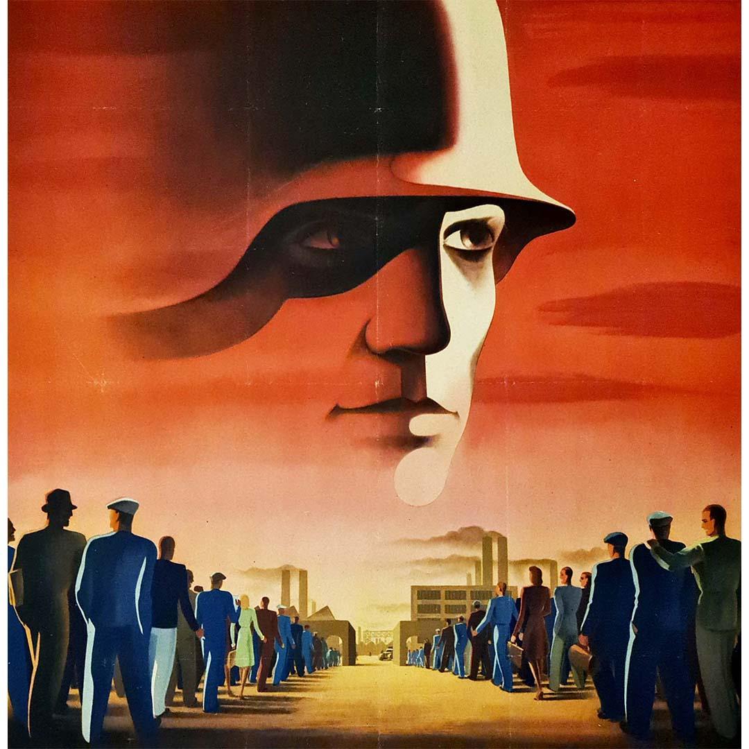 Affiche originale de 1943 Ils donnent leur sang - Donnez votre travail - Politique - URSS 1