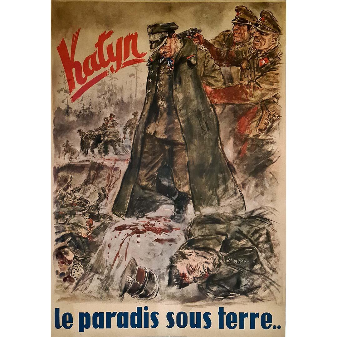 1943 original poster titled "Katyn - Paradise Underground..." - Print by Unknown