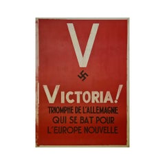 Propagandaplakat von 1943 mit dem Titel Victoria ! Triumphzug der Allemagne - Zweiter Weltkrieg